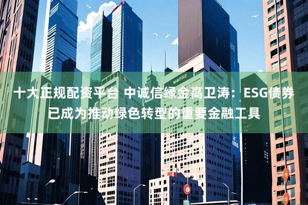 十大正规配资平台 中诚信绿金高卫涛：ESG债券已成为推动绿色转型的重要金融工具